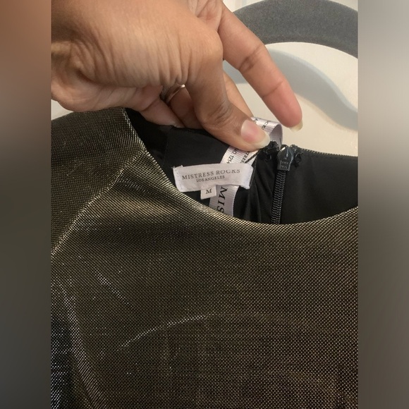 MISTRESS ROCKS Ministry Metallic Thigh Split
Maxi Dress NWT - Picture 4 of 8